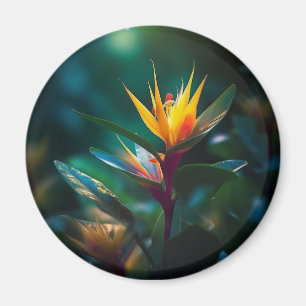 Exotic Yellow Flower Magnet