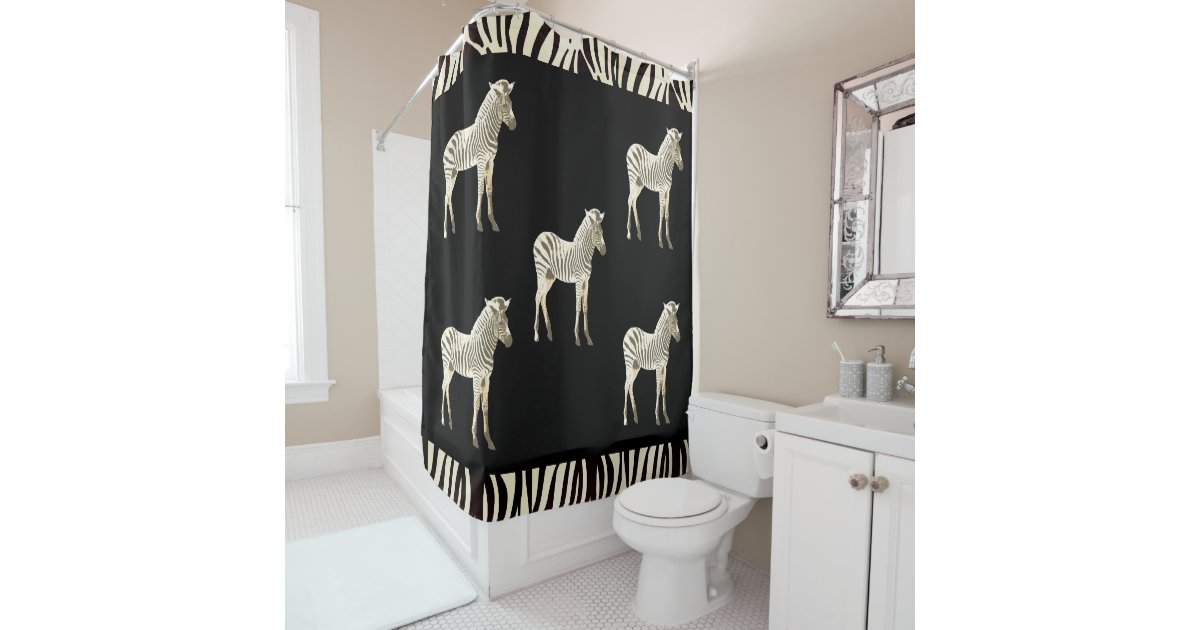 Exotic Zebra Shower Curtain Zazzle