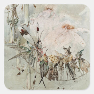 “Exotics at Play” by A Duncan Carse Square Sticker