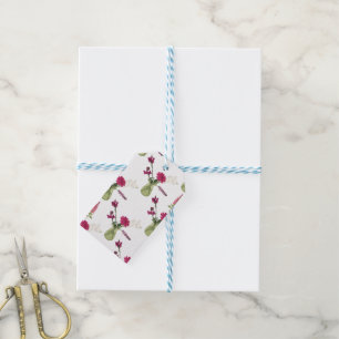 Exotisches Blumenarrangement im Glas Gift Tags