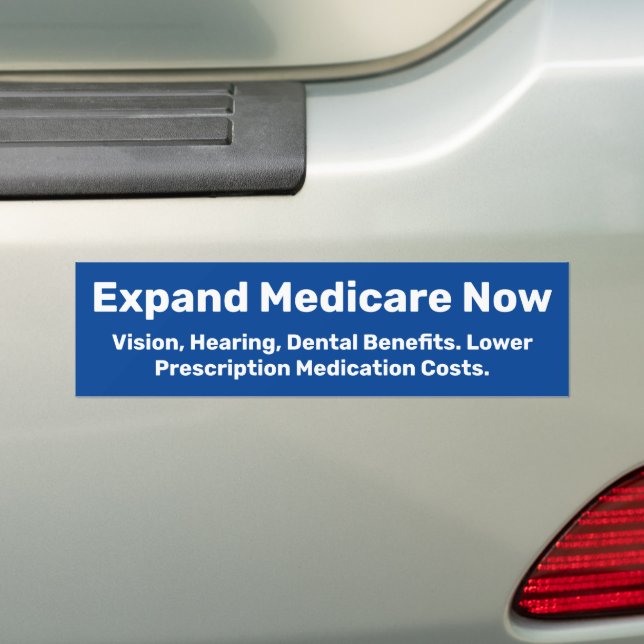 Expand Medicare Now Bumper Sticker (On Car)