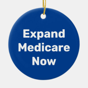 Expand Medicare Now Ceramic Tree Decoration