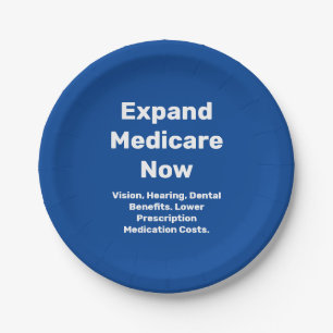 Expand Medicare Now Paper Plate