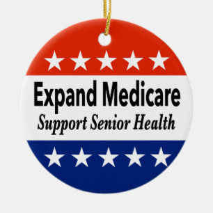 Expand Medicare to Support Senior Health Ceramic Tree Decoration