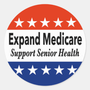 Expand Medicare to Support Senior Health Classic Round Sticker