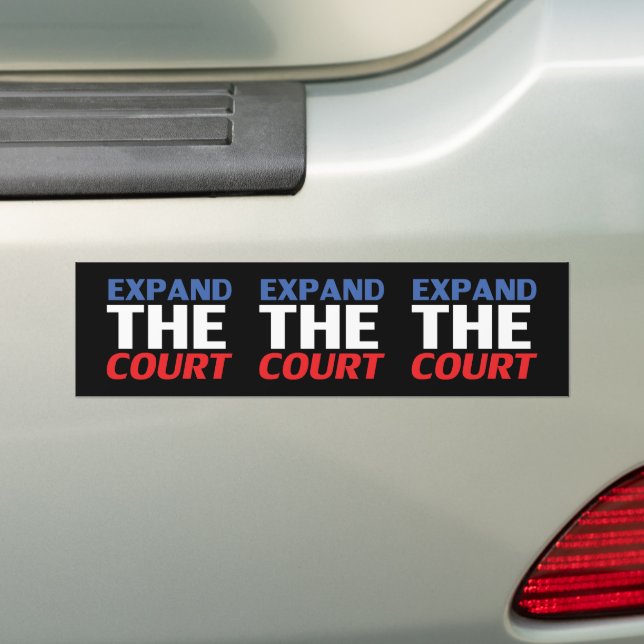 "Expand the Court" blue white red black - Bumper Sticker (On Car)