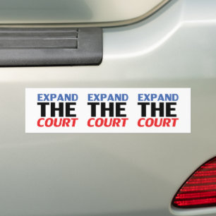 "Expand the Court" blue white red black - Bumper Sticker