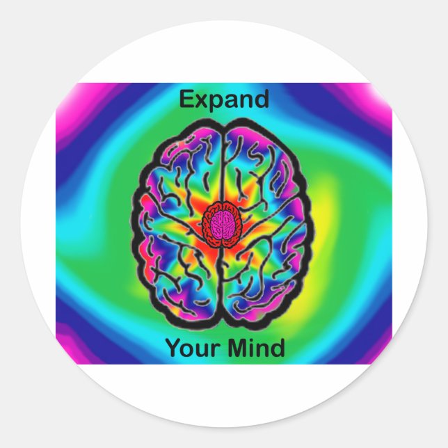Expand Your Mind Classic Round Sticker (Front)