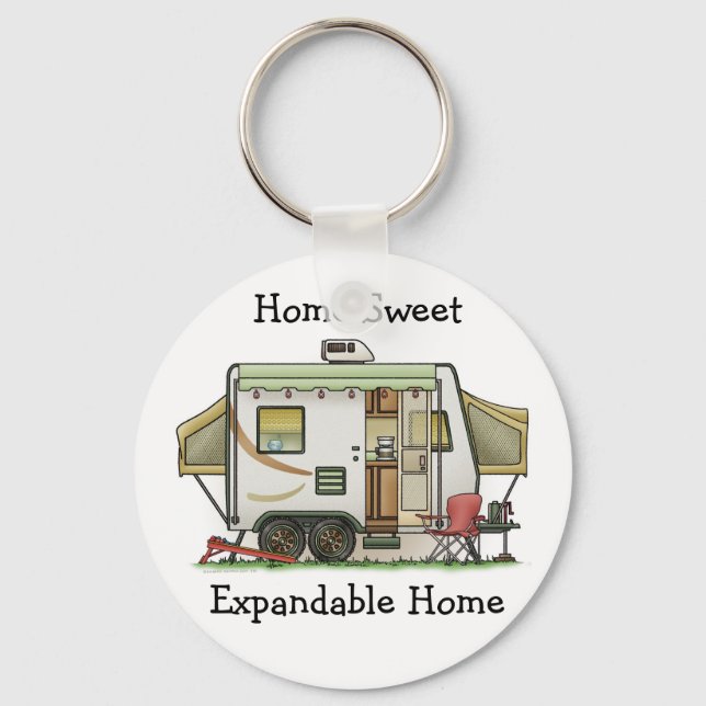 Expandable Hybred Trailer Camper Key Ring (Front)