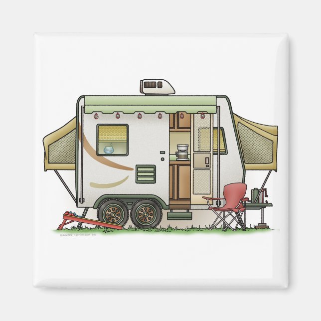 Expandable Hybred Trailer Camper Magnet (Front)