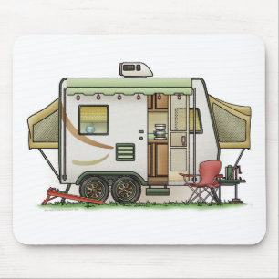 Expandable Hybred Trailer Camper Mouse Mat
