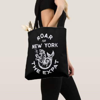 Expat Roar for New York (Black) Tote Bag