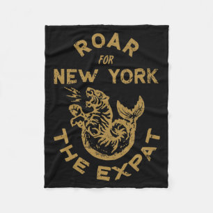 Expat Roar For New York  Fleece Blanket