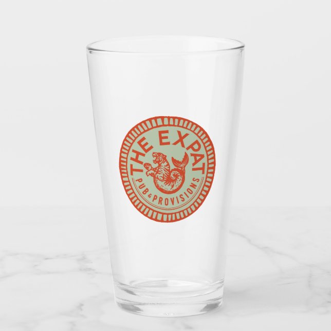 Expat vintage orange glass (Front)