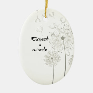 Expect a Miracle Inspirational Ceramic Tree Decoration