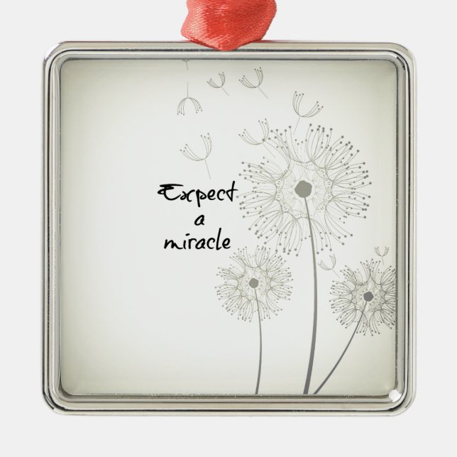 Expect a Miracle Inspirational Metal Tree Decoration (Front)