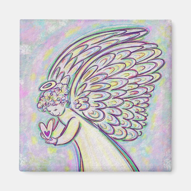 Expect Good Things Guardian Angel Art Magnets (Front)