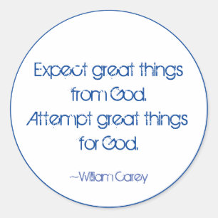 Expect Great Things Classic Round Sticker