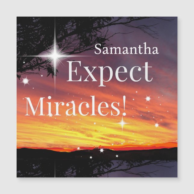 Expect Miracles Sparkle Sunset Get Well Soon Name (Front)