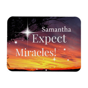 Expect Miracles Sparkle Sunset Get Well Soon Name Magnet