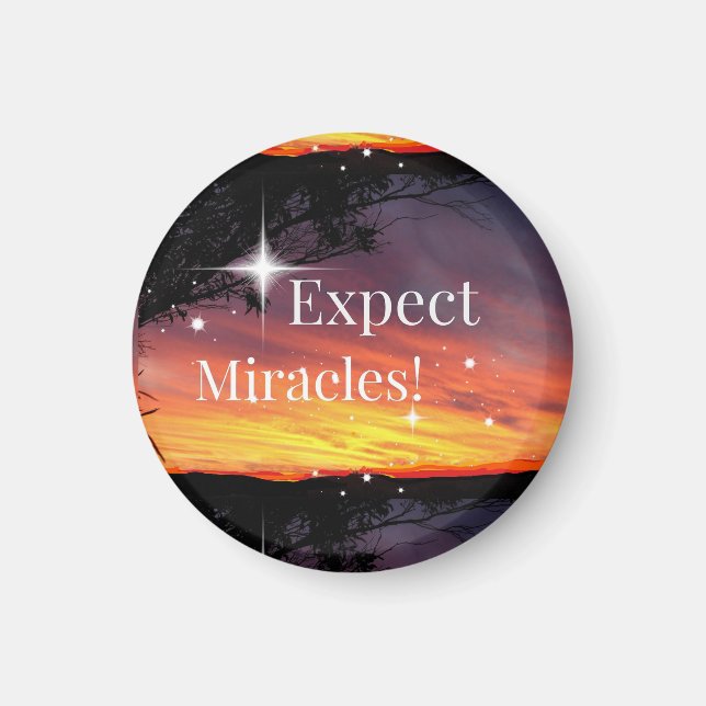 Expect Miracles Sparkle Sunset Get Well Soon Name Magnet (Front)