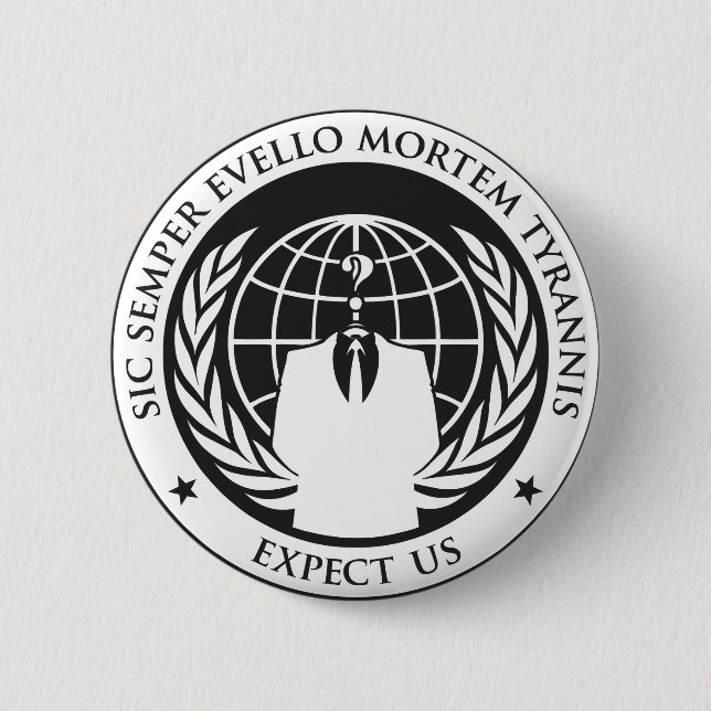 Expect us 6 cm round badge (Front)