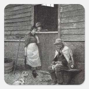 Expectancy, from 'Leisure Hour', 1888 Square Sticker