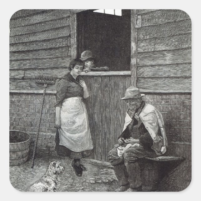 Expectancy, from 'Leisure Hour', 1888 Square Sticker (Front)