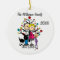Expectant Couple Toddler Girl and Dog Ornament