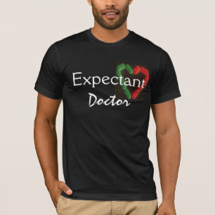 Expectant Doctor In Black T-Shirt