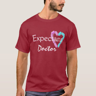 Expectant Doctor In Maroon T-Shirt