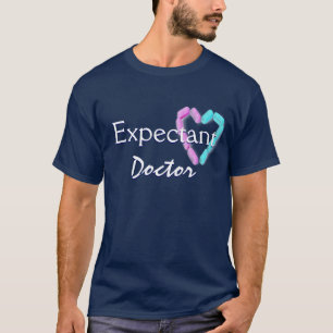 Expectant Doctor In Navy Blue T-Shirt