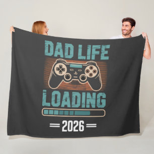 Expectant Father Dad Life Loading 2026 Fleece Blanket