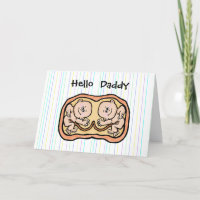 Expectant Father's Day Card for Twins