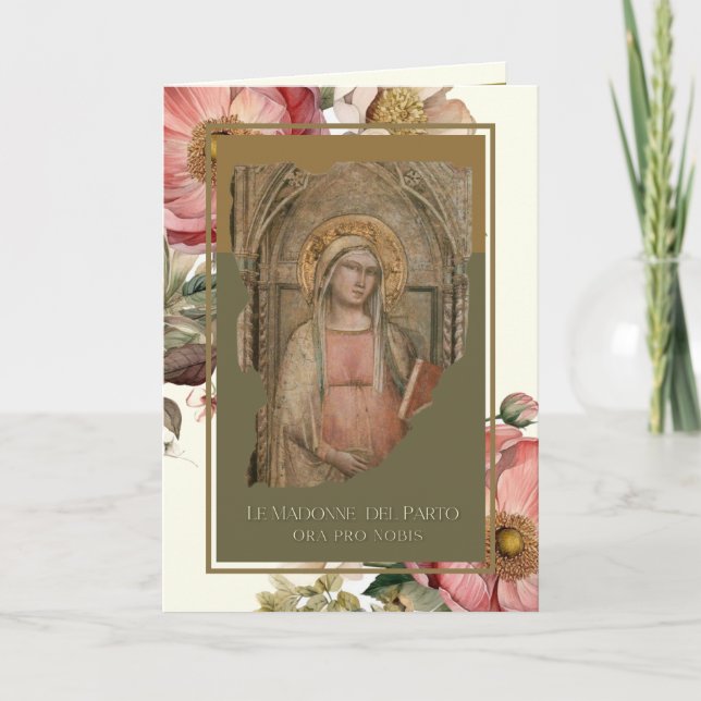 Expectant Mother Pregnancy Religious Mothers Day Card (Front)