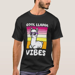 Expectant Mothers COOL LLAMA VIBES Funny Soon to b T-Shirt