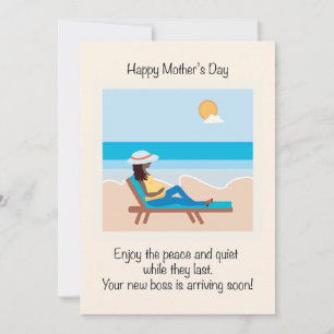 Expectant Mother's Day - Black Woman Holiday Card