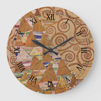 Expectation by Klimt Vintage Victorian Art Nouveau Large Clock