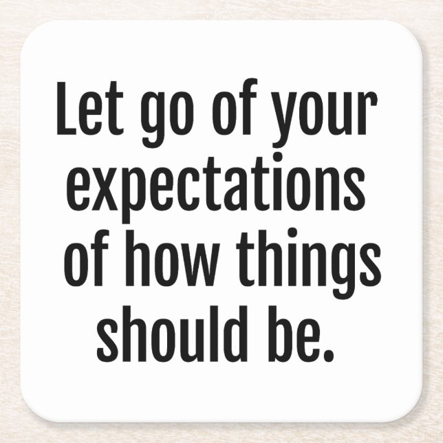 Expectations Paper Coaster (Front)