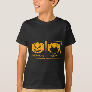 Expectations reality jack o lantern pumpkin mask T-Shirt