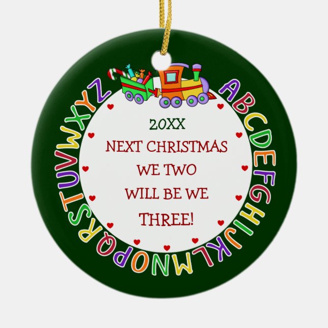 Expecting 1st Baby Christmas Gifts Ornaments (Front)