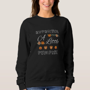 Expecting 1st Little Pumpkins Halloween Pregnancy Sweatshirt