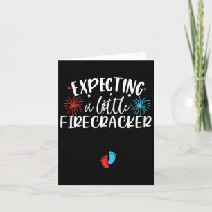 Expecting A Little Firecracker Funny 4th Of July P Card