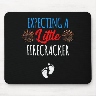Expecting A Little Firecracker New Mom 4th Of July Mouse Mat