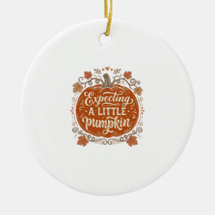 Expecting A Little Pumpkin Fall Pregnancy Shirt_1 Ceramic Tree Decoration