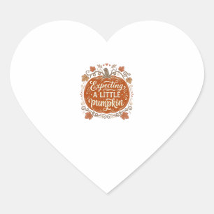 Expecting A Little Pumpkin Fall Pregnancy Shirt_1 Heart Sticker