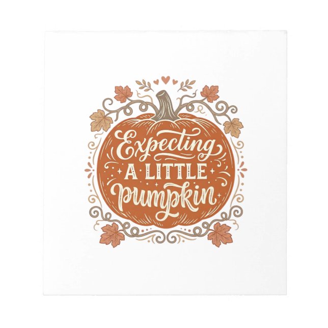 Expecting A Little Pumpkin Fall Pregnancy Shirt_1 Notepad (Front)