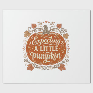 Expecting A Little Pumpkin Fall Pregnancy Shirt_1 Wrapping Paper