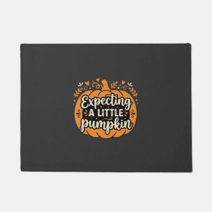 Expecting a Little Pumpkin Halloween Pregnancy Des Doormat