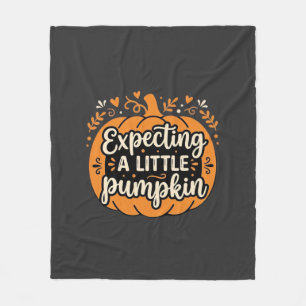 Expecting a Little Pumpkin Halloween Pregnancy Des Fleece Blanket